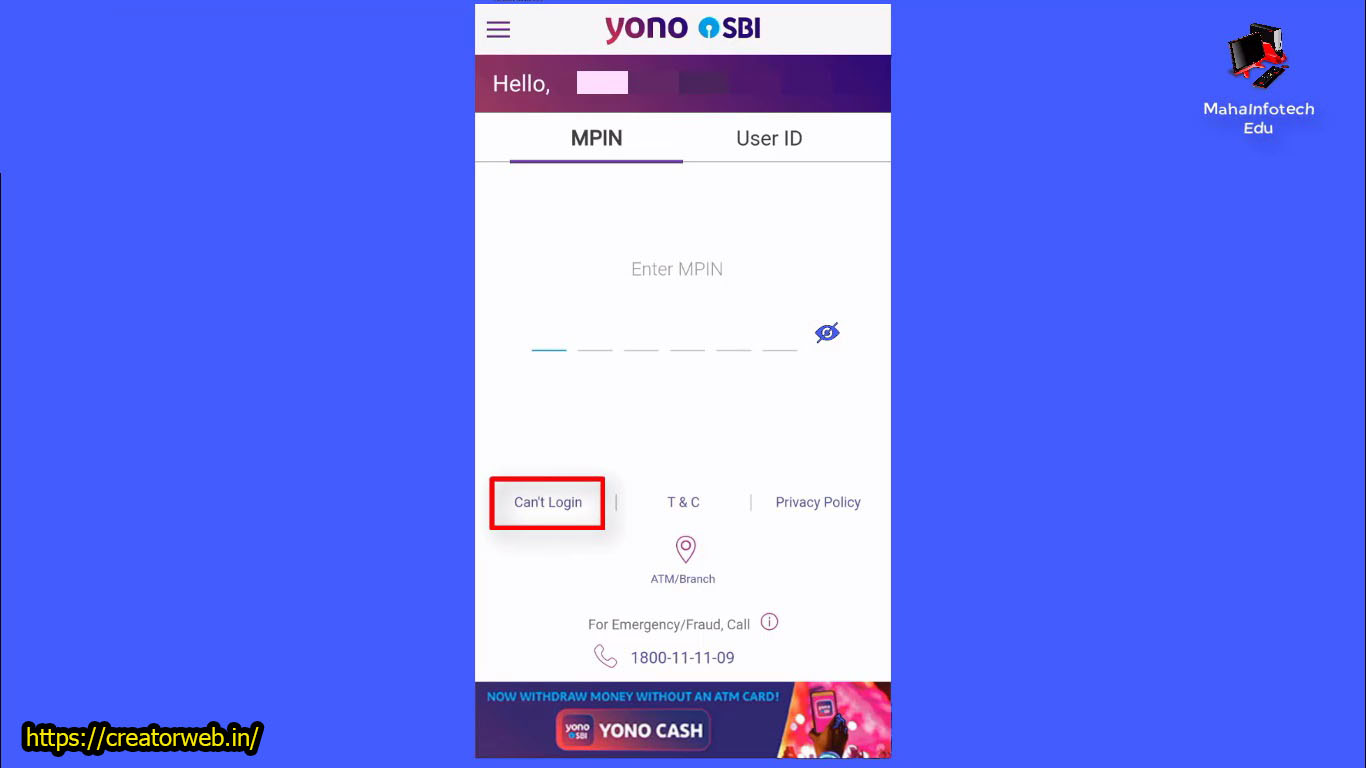 yono sbi app problem